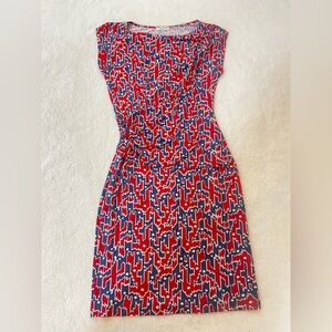 Etro Stylish Red and Blue Patterned Dress